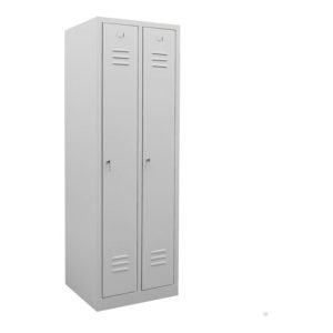 STIER Garderobenspind 2 Abteile 1800x590x500mm lichtgrau STIER Garderobenspind 2 Abteile 1800x590x500mm lichtgrau