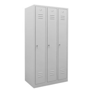 STIER Garderobenspind 3 Abteile 1800x870x500mm lichtgrau STIER Garderobenspind 3 Abteile 1800x870x500mm lichtgrau