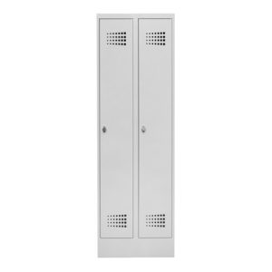 STIER Garderobenspind Premium mit Sockel 2 Abteile Drehriegel lichtgrau STIER Garderobenspind Premium mit Sockel 2 Abteile Drehriegel lichtgrau