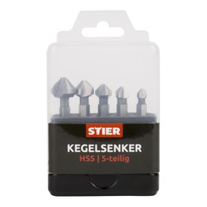 STIER Kegelsenker Set 5-teilig Bit-Schaft 1/4″