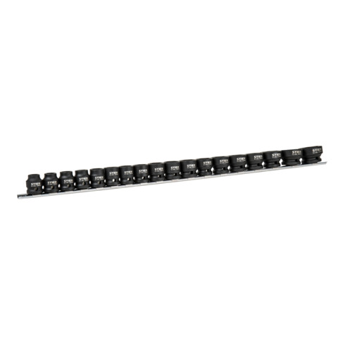 STIER Kraftschraubereinsatz-Sortiment Profi+ extra kurz 1/2" 6-KT 18-teilig
