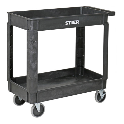 STIER Kunststoff-Vielzweckwagen mit 2 Etagen 250 kg LxBxH 870x430x850mm