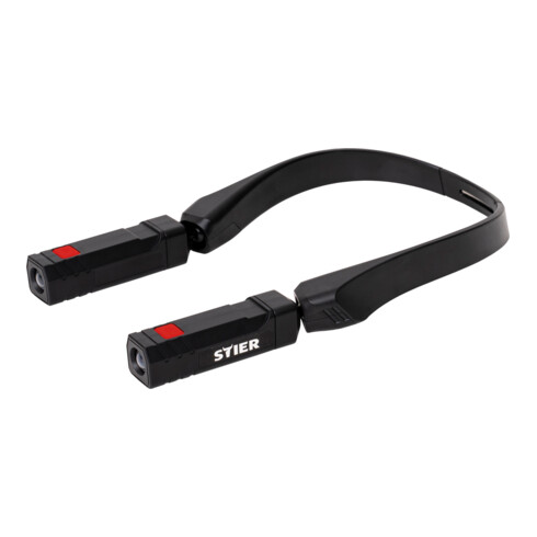 STIER Nackenlampe, 120 °, 2 x 120 Lumen, 2 x AA