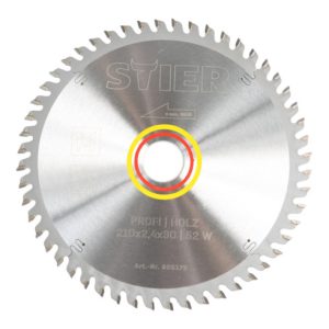 STIER Profi Kreissägeblatt Holz 210×2,4×30 52W 5° Spanwinkel STIER Profi Kreissägeblatt Holz 210×2,4×30 52W 5° Spanwinkel