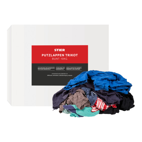 STIER Putzlappen Trikot, bunt, 10 kg