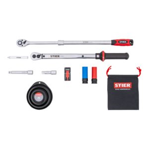 STIER Rad-Montage-Set 1/2 Zoll 40 – 200 Nm, 11-teilig STIER Rad-Montage-Set 1/2 Zoll 40 – 200 Nm, 11-teilig