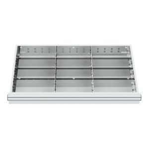 STIER Schubladeneinteilung Metalleinteilung BLH 200-300 mm Innenmaß 800×450 mm 12 Fächer 6 x TW 275