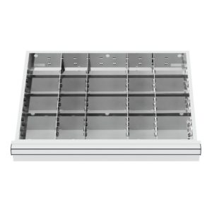 STIER Schubladeneinteilung Metalleinteilung BLH 75 mm Innenmaß 600×450 mm 20 Fächer