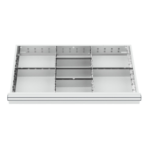 STIER Schubladeneinteilung Metalleinteilung BLH 75 mm Innenmaß 800x450 mm 8 Fächer