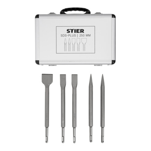 STIER SDS-Plus Meißelsatz 5-tlg. 250mm