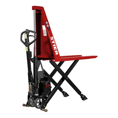 STIER Semi-Elektro-Scherenhubwagen EZX-10 Tragkraft 1000kg Gabellänge 1170mm