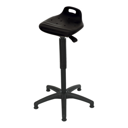STIER Stehhilfe mit Gleitern Sitzhöhe 640-890 mm PU-Sitz mit Tragegriff