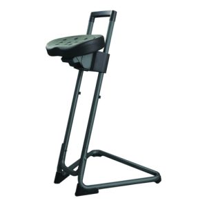STIER Stehhilfe mit Stahlgestell schwarz Sitzhöhe 600-850 mm PU-Sitz STIER Stehhilfe mit Stahlgestell schwarz Sitzhöhe 600-850 mm PU-Sitz