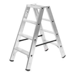 STIER Stufen Stehleiter Premium 2×4 Stufen beidseitig begehbar STIER Stufen Stehleiter Premium 2×4 Stufen beidseitig begehbar