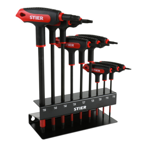 STIER T-Griff-Schraubendreher-Satz Torx TX10 - TX50 9-teilig