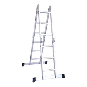 STIER Vielzweckleiter 4×3 Sprossen + Plattform 150 kg 12 Stufen DIN EN 131 STIER Vielzweckleiter 4×3 Sprossen + Plattform 150 kg 12 Stufen DIN EN 131