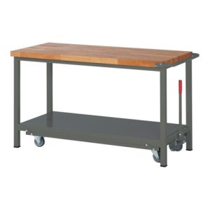 STIER Werkbank Premium mit abs. Fahrgestell BxTxH 1500x700x880 mm STIER Werkbank Premium mit abs. Fahrgestell BxTxH 1500x700x880 mm