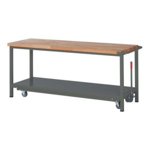 STIER Werkbank Premium mit abs. Fahrgestell BxTxH 2000x700x880 mm STIER Werkbank Premium mit abs. Fahrgestell BxTxH 2000x700x880 mm