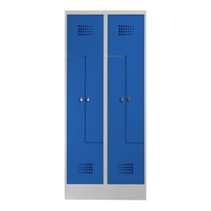 STIER Z-Garderobenspind Premium mit Sockel 4 Abteile Drehriegel lichtgrau/enzianblau STIER Z-Garderobenspind Premium mit Sockel 4 Abteile Drehriegel lichtgrau/enzianblau