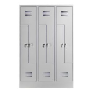 STIER Z-Garderobenspind Premium mit Sockel 6 Abteile Zylinderschloss lichtgrau STIER Z-Garderobenspind Premium mit Sockel 6 Abteile Zylinderschloss lichtgrau