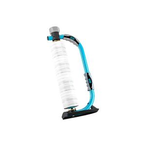 Stretchfolien Abroller grip® Systems, für grip®-Rollen mit einer Breite bis 400 mm, ergonomischer Handgriff, Aufhängevorrichtung, Stahl, wasserblau Stretchfolien Abroller grip® Systems, für grip®-Rollen mit einer Breite bis 400 mm, ergonomischer Handgriff, Aufhängevorrichtung, Stahl, wasserblau