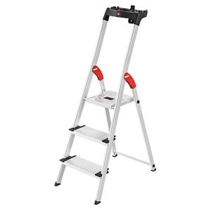 Stufenstehleiter Hailo L80 ComfortLine, EN 131, mit Multifunktionsschale & XXL-Stufen, bis 150 kg, 3 Stufen Stufenstehleiter Hailo L80 ComfortLine, EN 131, mit Multifunktionsschale & XXL-Stufen, bis 150 kg, 3 Stufen
