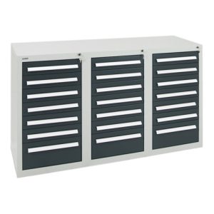 Stumpf Schubladenschrank Serie T-100/35-1, RAL 7035/7016, 21 Schubladen Stumpf Schubladenschrank Serie T-100/35-1, RAL 7035/7016, 21 Schubladen