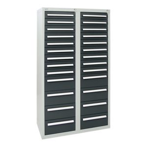 Stumpf Schubladenschrank Serie T-100/35-1, RAL 7035/7016, 26 Schubladen Stumpf Schubladenschrank Serie T-100/35-1, RAL 7035/7016, 26 Schubladen