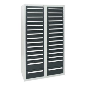 Stumpf Schubladenschrank Serie T-100/35-1, RAL 7035/7016, 30 Schubladen Stumpf Schubladenschrank Serie T-100/35-1, RAL 7035/7016, 30 Schubladen