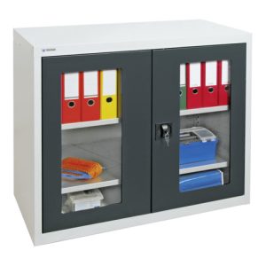 Stumpf Sichtfensterschrank MV2, RAL 7035/7016, 2 Fachböden Stumpf Sichtfensterschrank MV2, RAL 7035/7016, 2 Fachböden