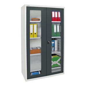 Stumpf Sichtfensterschrank MV4, RAL 7035/7016, 4 Fachböden Stumpf Sichtfensterschrank MV4, RAL 7035/7016, 4 Fachböden