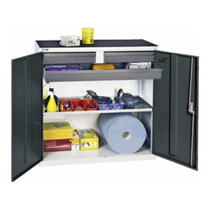 Stumpf Werkzeug- und Materialschrank 3000, RAL 7035/7016, 2 Schubladen 1 Wanne Stumpf Werkzeug- und Materialschrank 3000, RAL 7035/7016, 2 Schubladen 1 Wanne