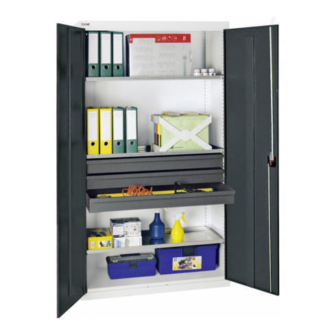 Stumpf Werkzeug- und Materialschrank 3000, RAL 7035/7016, 3 Schubladen, 3 Wannen