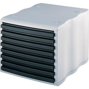 styro® Schubladenbox wave, 8 Schübe, Polystyrol, grau/schwarz styro® Schubladenbox wave, 8 Schübe, Polystyrol, grau/schwarz