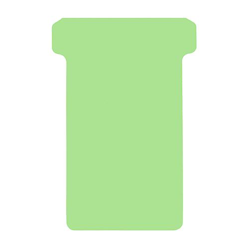 T-Steckkarten, Format 2, B 48 x H 85 mm, für Plantafelelemente 63/48 mm, beschriftbar, FSC®-zertifiziertes Papier, grün, 100 Stück