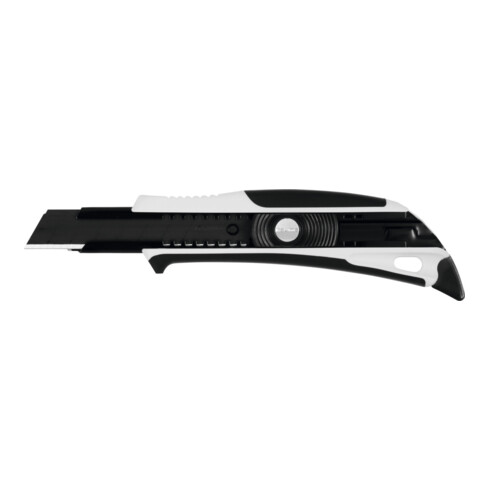 Tajima Universal-Messer mit 2K-Griff und Arbeitsspitze, mit 1 Klinge, Razar Black, 18 mm, automatische Arretierung