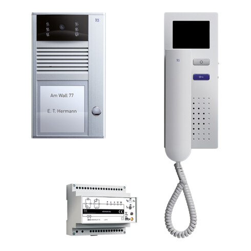 TCS Tür Control Video-Türsprechanlagenset Einfamilienhaus PVC1410-0010