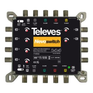 Televes Multischalter 5 in 6 Guß NEVO recpower kask. MS56C Televes Multischalter 5 in 6 Guß NEVO recpower kask. MS56C