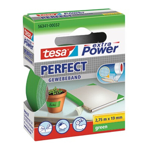 tesa Gewebeband extra Power Perfect 56341-00032 19mmx2,75m grün