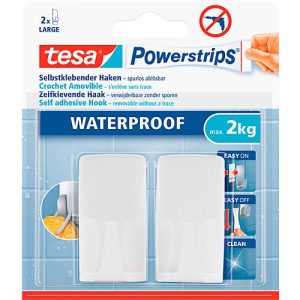 tesa Powerstrips Haken Wave, für Feuchträume, hält Gegenstände bis 2 kg, 2er-Set tesa Powerstrips Haken Wave, für Feuchträume, hält Gegenstände bis 2 kg, 2er-Set