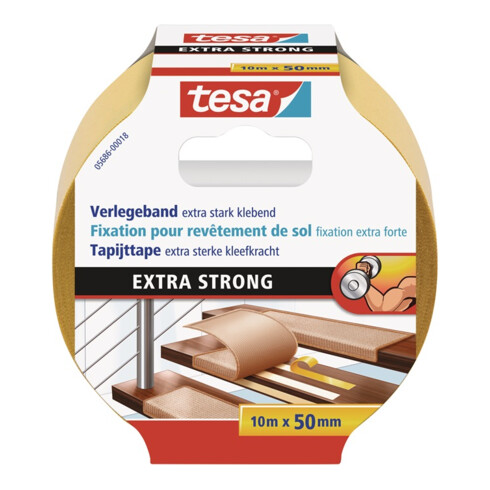 tesa® 5686 Doppelseitiges Verlegeband 10 m × 50 mm