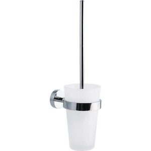 tesa® SMOOZ Toilettenbürste, verchromt, inkl. Klebelösung, starker Halt, B 95 x T 135 x H 395 mm tesa® SMOOZ Toilettenbürste, verchromt, inkl. Klebelösung, starker Halt, B 95 x T 135 x H 395 mm
