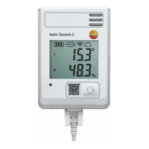 Testo Saveris 2-H1 Funk-Datenlogger, integrierte Temperatur- und Feuchtefühler