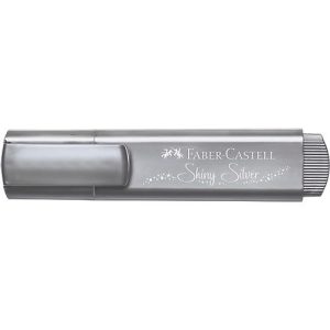 Textmarker Faber-Castell TL 46 Metallic, 3 Strichstärken: 1/2/5 mm, Tinte auf Wasserbasis, 10 Stück, silber Textmarker Faber-Castell TL 46 Metallic, 3 Strichstärken: 1/2/5 mm, Tinte auf Wasserbasis, 10 Stück, silber