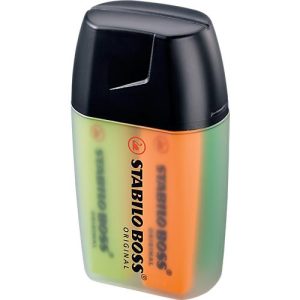 Textmarker STABILO® BOSS Original, 4er-Box, Keilspitze, lichtbeständig, schnell trocknend, gelb/blau/grün/orange Textmarker STABILO® BOSS Original, 4er-Box, Keilspitze, lichtbeständig, schnell trocknend, gelb/blau/grün/orange