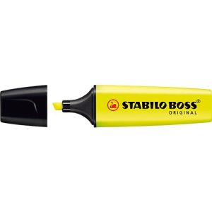 Textmarker STABILO® BOSS Original, Keilspitze, lichtbeständig, schnell trocknend, gelb, 10 Stück Textmarker STABILO® BOSS Original, Keilspitze, lichtbeständig, schnell trocknend, gelb, 10 Stück