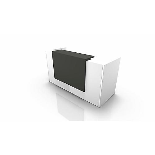 Theke Spezia, gerade, B 2060 x T 880 x H 1130 mm, weiß/grau