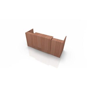 Theke Spezia, gerade, B 2460 x T 880 x H 1130 mm, Nuss Canaletto-Dekor Theke Spezia, gerade, B 2460 x T 880 x H 1130 mm, Nuss Canaletto-Dekor