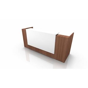 Theke Spezia, gerade, B 2460 x T 880 x H 1130 mm, Nuss Canaletto/weiß Theke Spezia, gerade, B 2460 x T 880 x H 1130 mm, Nuss Canaletto/weiß