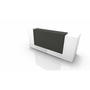 Theke Spezia, gerade, B 2460 x T 880 x H 1130 mm, weiß/grau Theke Spezia, gerade, B 2460 x T 880 x H 1130 mm, weiß/grau